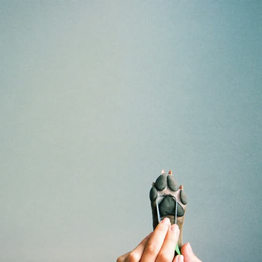 A dog's paw having its nails trimmed